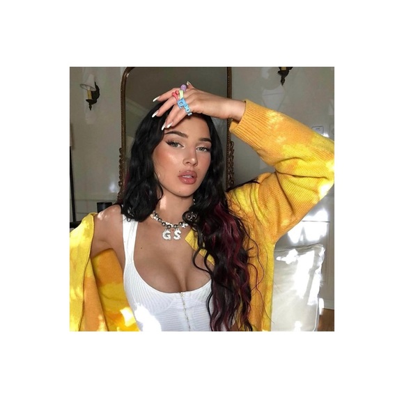 Colorful Acrylic Resin Chunky Rings, Set of 8 - Picture 5 of 7